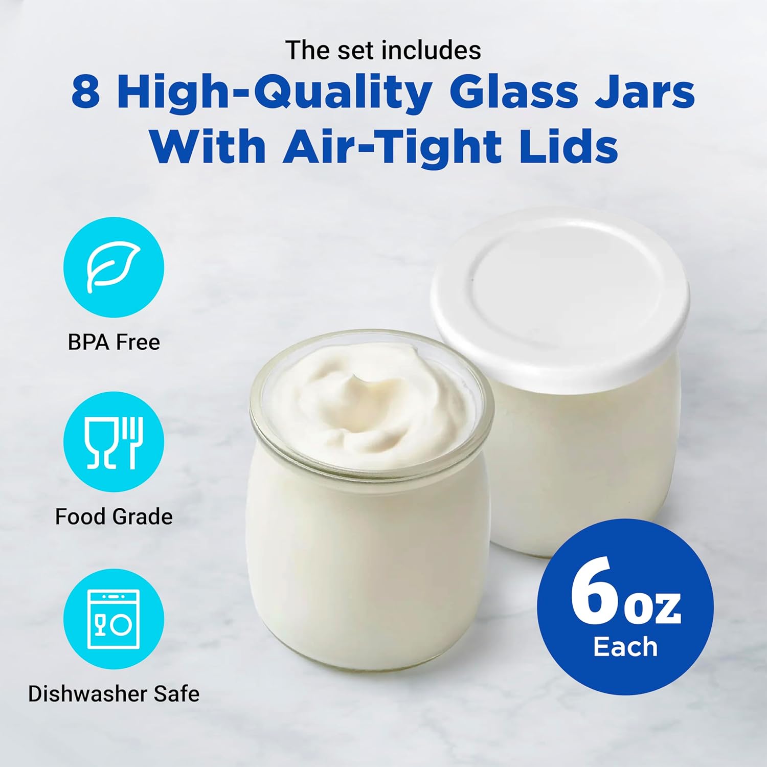 only-With 8 Jars - 6oz Each