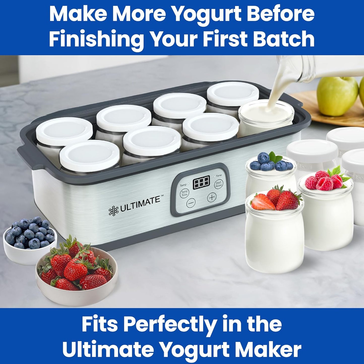 8 pieces Ultimate Yogurt Jars (6oz each)