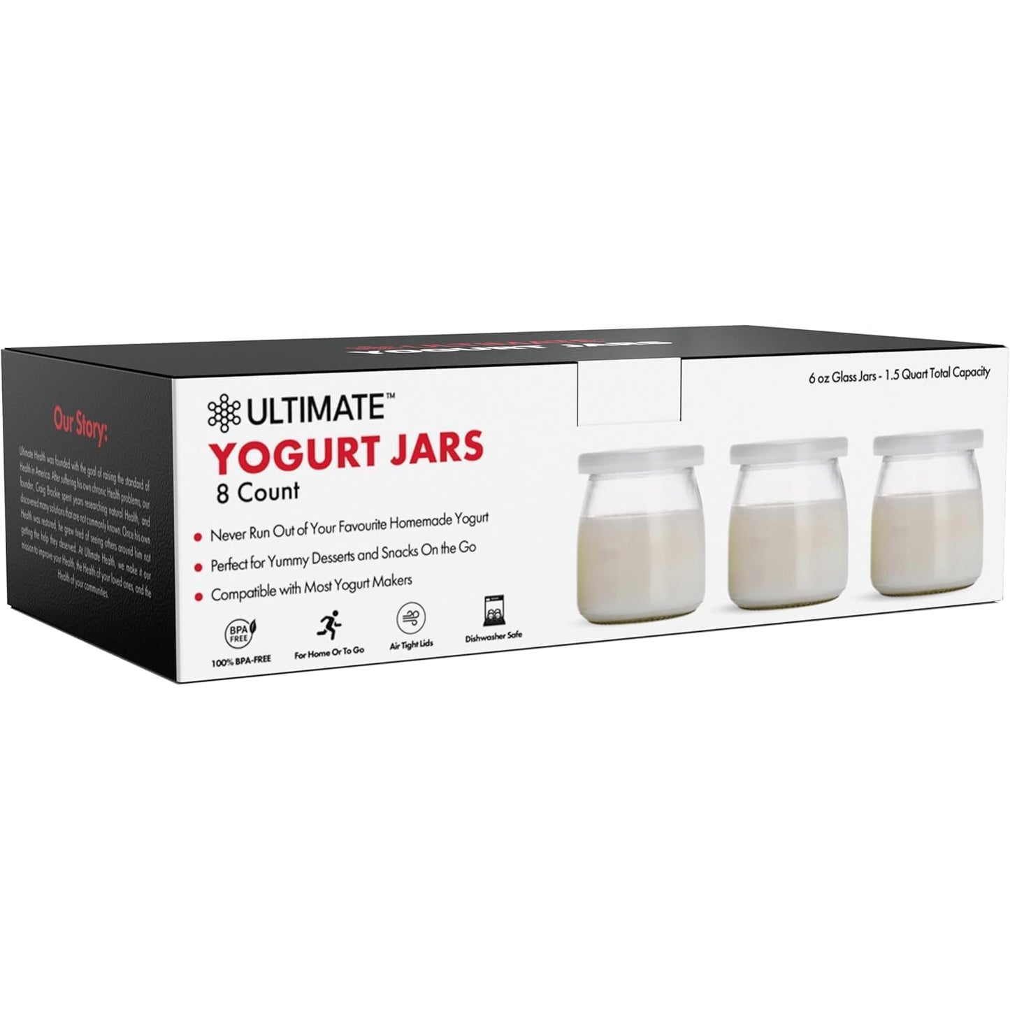 8 pieces Ultimate Yogurt Jars (6oz each)