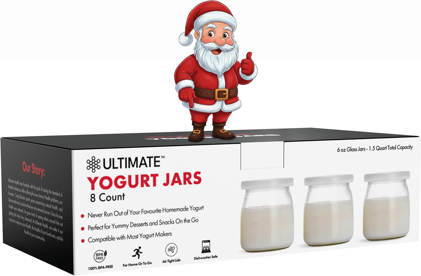 8 pieces Ultimate Yogurt Jars (6oz each)