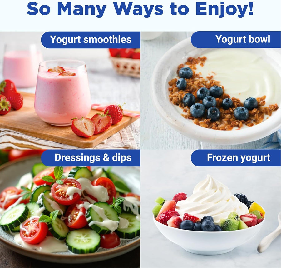 So many ways to enjoy yogurt made with the Ultimate Yogurt Maker